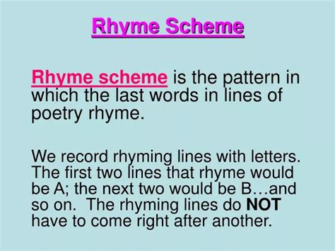 ppt rhyme scheme powerpoint presentation free download id 2969009