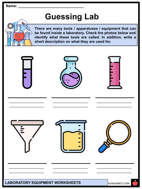 Science Lab Equipment Worksheet For Kids