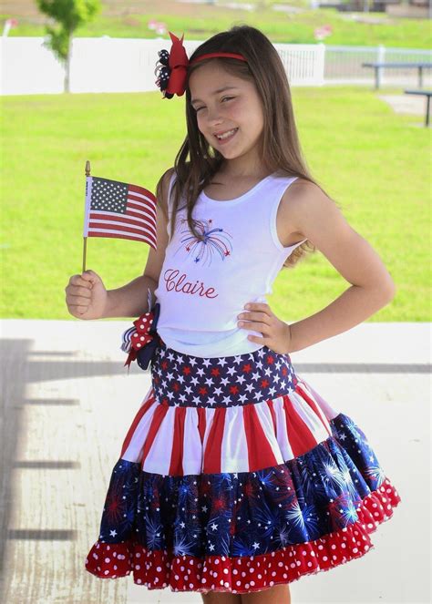 Greatstitch Girls Outfit 4th Of July July Party Fourth Of July