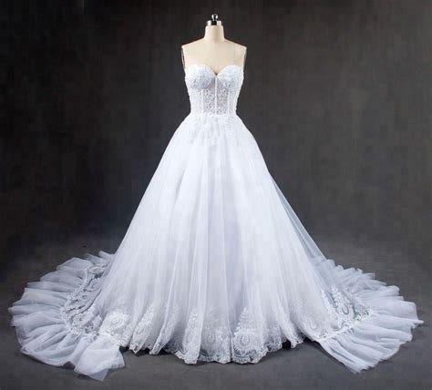 Sexy Appliqued Elegant Dresses Bride Ruffle White Wedding Dresses Buy