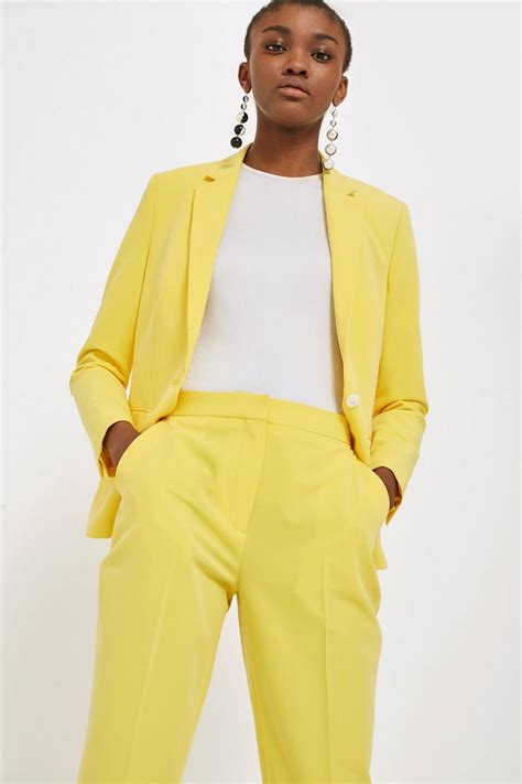 Lemon Yellow Suit The Co Ord Includes A Single Breasted Suit Jacket