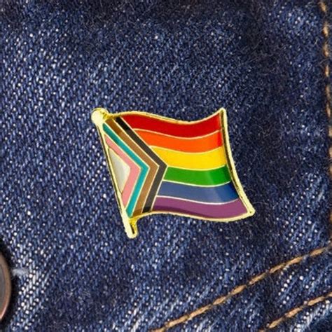 Progress Pride Flag Enamel Pin Pride Pins LGBTQ Pride Etsy UK