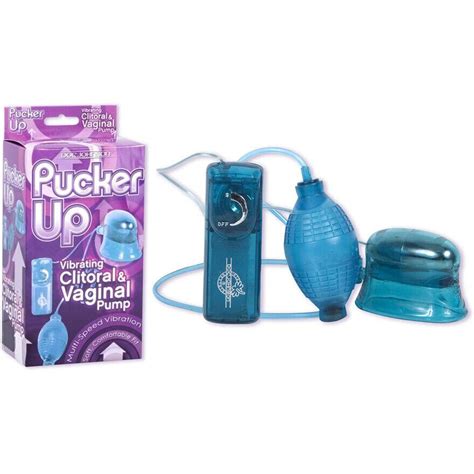 Pucker Up Vibrating Clitoral Vaginal Pussy Pump Blue Ebay