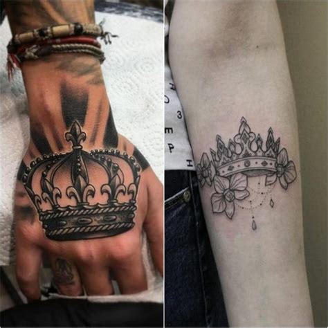 Simple Hand Crown Tattoos King Queen Tattoo Design Viraltattoo