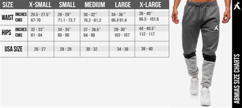 Size Charts Abmias Official Website