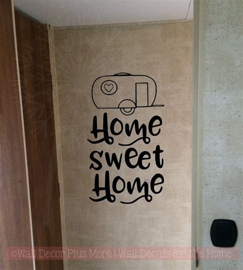 Camper Home Sweet Home Vinyl Letters Stickers Rv Wall Quote Decals
