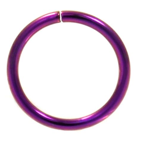 Purple Plated Bendable Nose Ring Hoop 18g