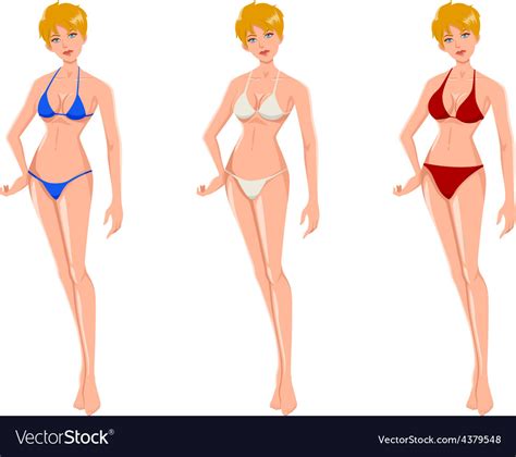 Women In Bikini Royalty Free Vector Image Vectorstock