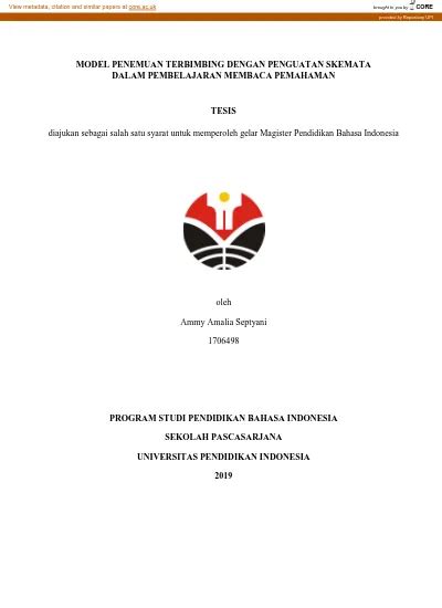 Model Penemuan Terbimbing Dengan Penguatan Skemata Dalam Pembelajaran