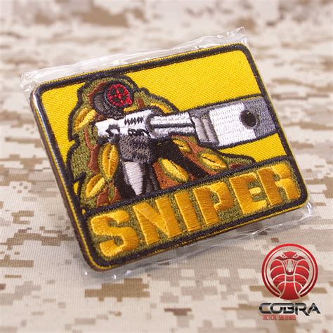 Sniper Yellow Military Patch Velcro Military Airsoft