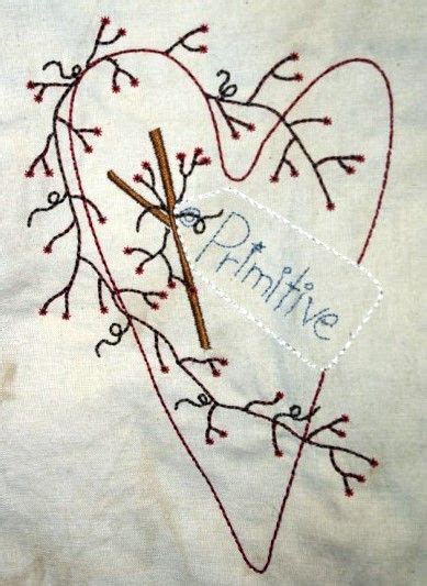 Primitive Embroidery By Leticia B On Quilts Fabrics Thread And Samplers