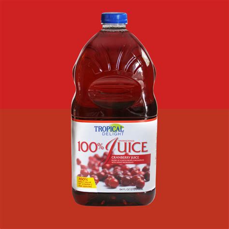 100 Cranberry Juice Tropical Delight Beverages