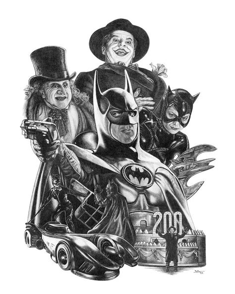 Batman 1989 Drawing By Jonathan W Brown Pixels