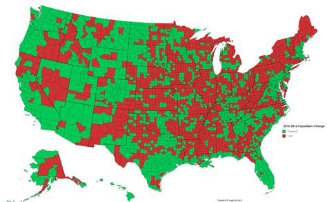 Us Population Changes By County From 2010 To 2016 Vivid Maps Us