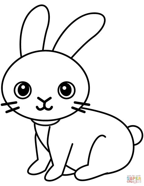 Розмальовка Милий кролик Розмальовки для дітей друк онлайн