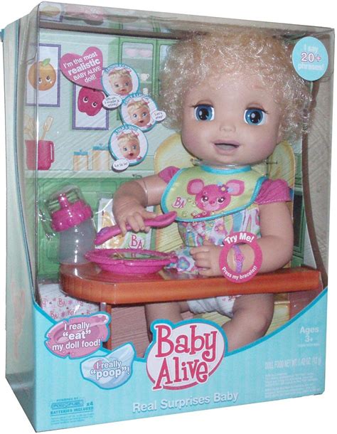 New Hasbro Baby Alive Real Surprises Caucasian Doll Soft Vinyl Moving