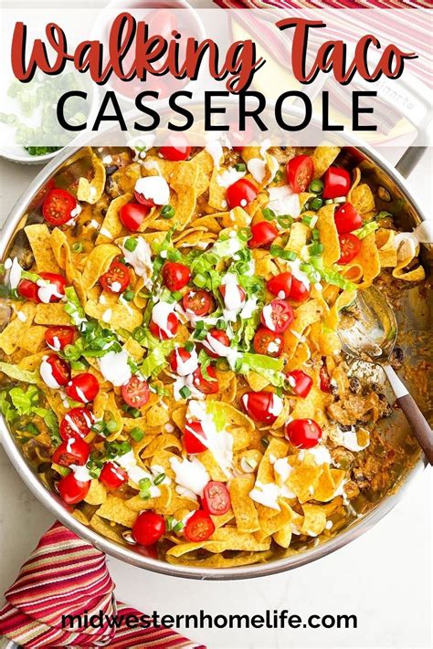 Walking Taco Casserole With Fritos Midwestern Homelife