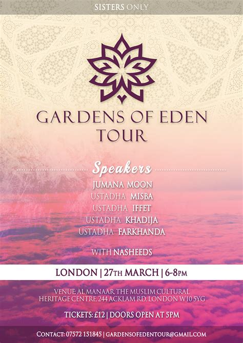 Gardens Of Eden Tour Event Posters On Behance