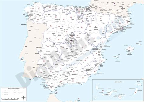 Map Of Spain With Postal Codes