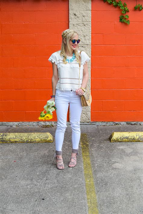 White Crop Skinny Jeans Vandi Fair