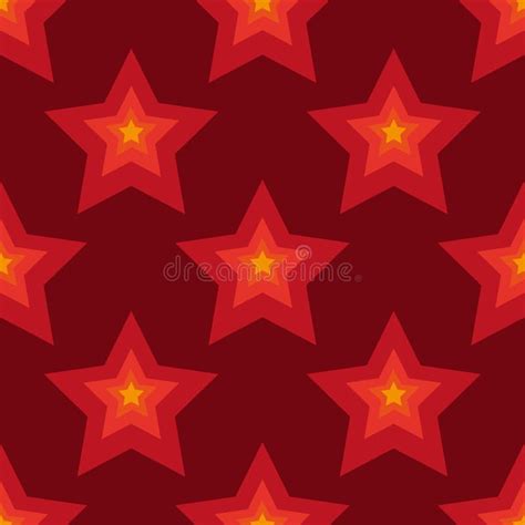 Seamless Red Stars Background In Vector Stock Vector Illustration Of