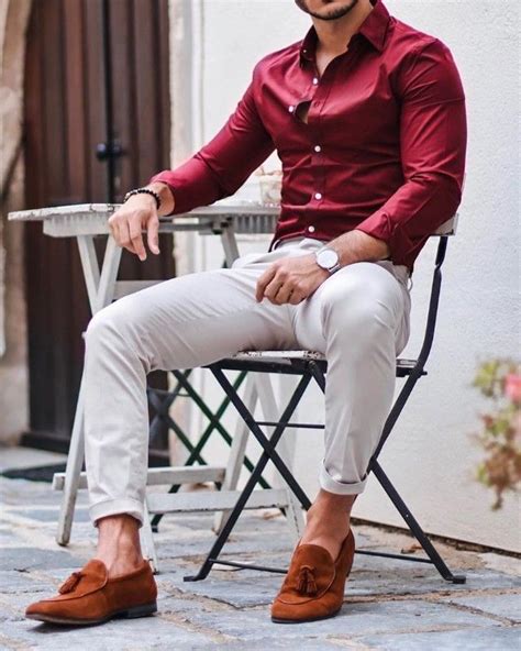 Shirt And Trousers Best Color Combo Men Formal Mens Fashion Red Shirt Outfits Formal Men