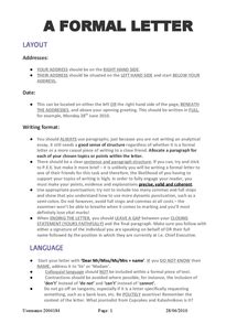 Best bus driver cover letter examples livecareer. Writing A Formal Letter - Document in A Level and IB ...