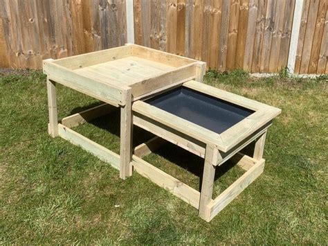 Wooden Sand And Water Tables For Kids Sandbox Sand Pit Water Bay