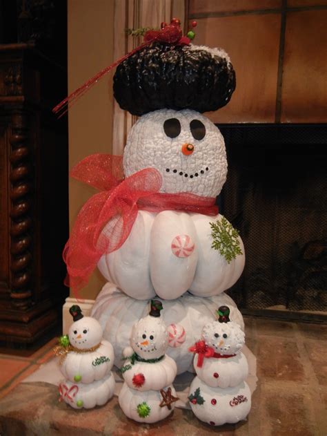 18 Best Pumpkin Snowmen Images On Pinterest Pumpkin Snowmen Snowman And Christmas Crafts