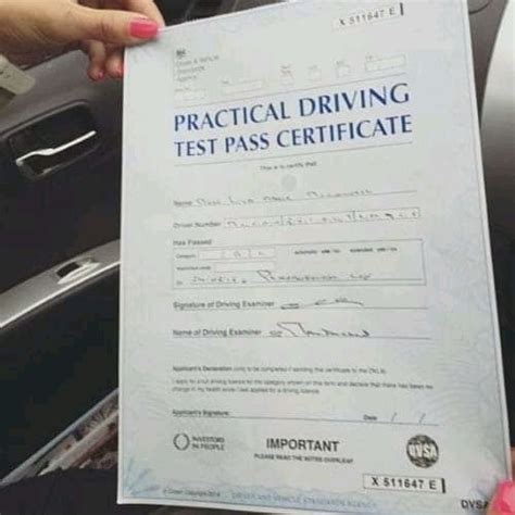 Practical Driving Test Pass Certificate Uk Without Test