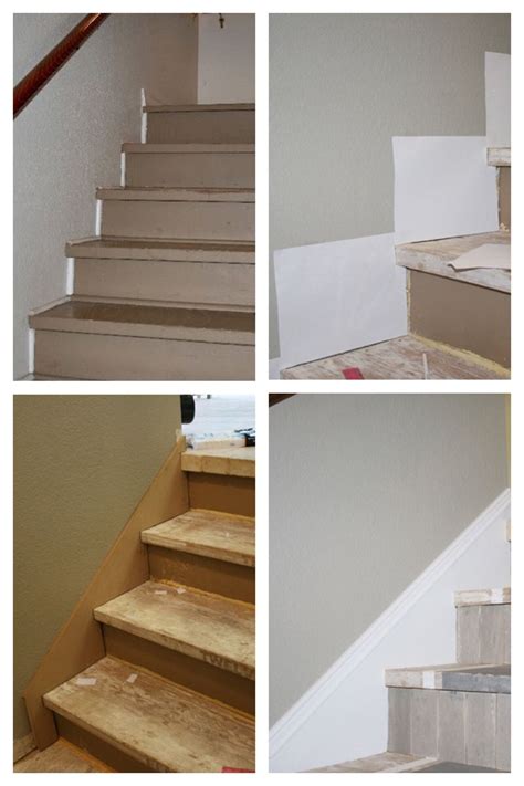 Diy Stair Skirt Board Diy Stairs Updating House Stair Skirt Board