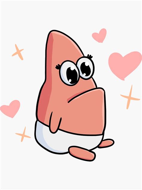 Baby Patrick Star Sticker For Sale By Valcyriiie Redbubble