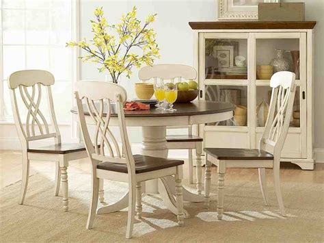 Antique Round White Kitchen Table And Chairs Decor Ideas