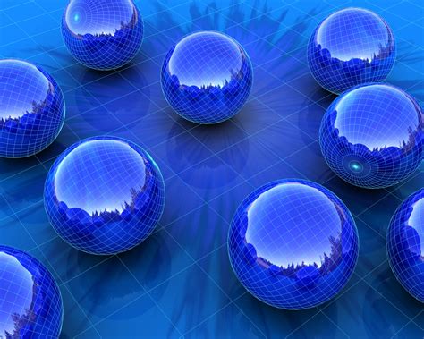 Blue Spheres Wallpaper 3d Models 3d Wallpapers In  Format For Free