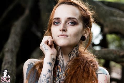 Wallpaper Redhead Tattoo Piercing Fashion Suicide Girls Spring