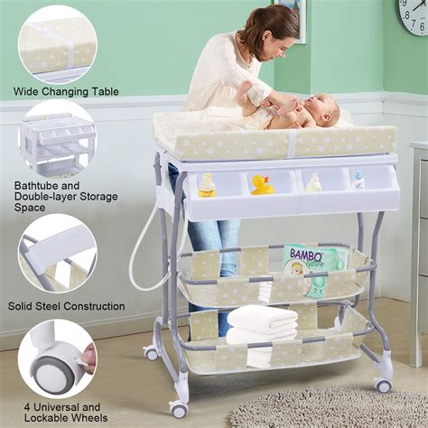 Mother And Kids Baby Care Wood Baby Changing Table Dresser Nursing