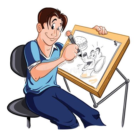 Cartoonist Stock Illustration Image Of Artist Tracing 5830522