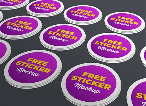 Free Circle Sticker Mockup Psd Good Mockups