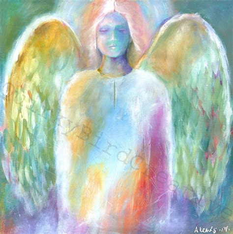 Angel Of Light Healing Angelic Artwork Picture Painting Framed Etsy