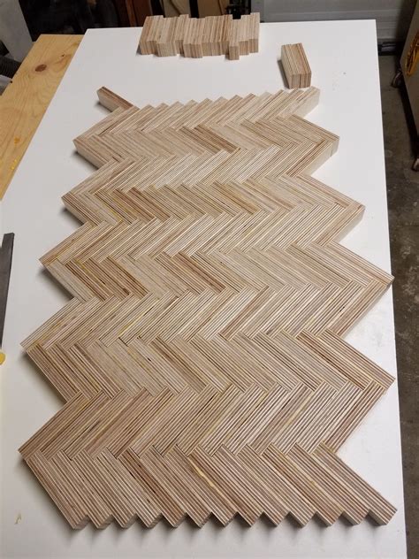 I really like look of plywood. DIY MODERN PLYWOOD COFFEE TABLE - HERRINGBONE TOP ...