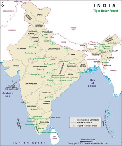 Tiger Reserves In India Map India Map Geography Map Map Gambaran