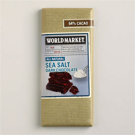 World Market Sea Salt Chocolate Bar Set Of World Market Sea