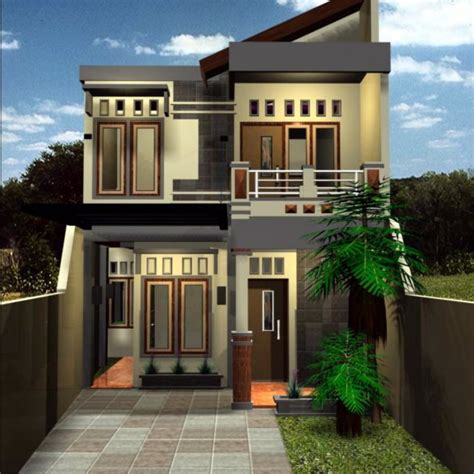 Tampak Depan Rumah Minimalis 2 Lantai Lebar 12 Meter Desain Rumah