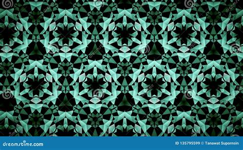 Mint Black Green Color Polygon Wallpaper Stock Illustration