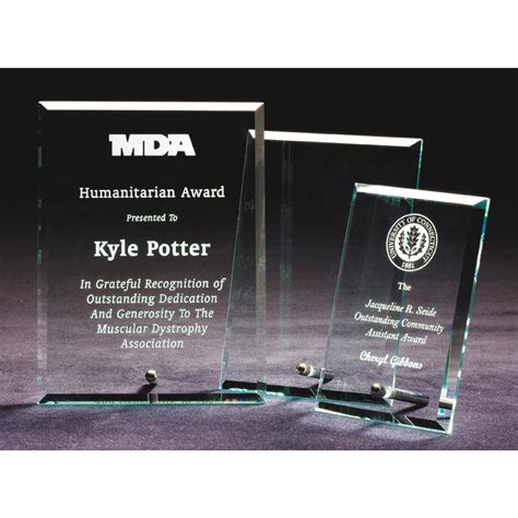 Shop And Personalize Bevel Edge Glass Plaque Award At Dell Awards