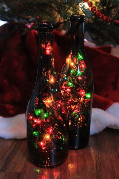 Unless, of course, you know how to wield a lighter in its stead. DIY Wine Bottle Christmas Lights | Blog Your Wine