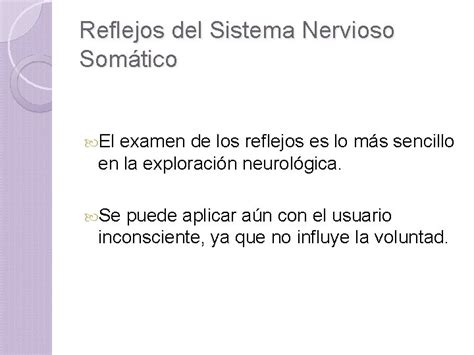 EXAMEN DE LOS REFLEJOS Reflejos Del Sistema Nervioso