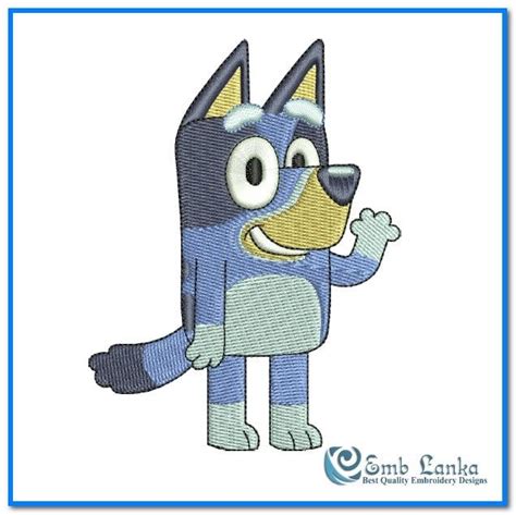 Bluey The Dog 9 Embroidery Design Emblanka Cartoon Embroidery Dog
