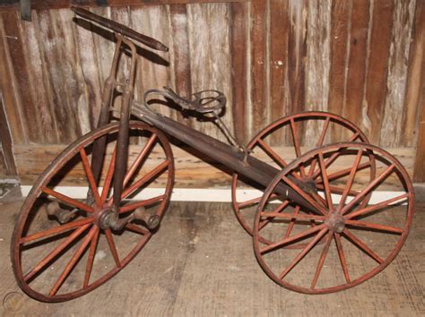 Antique 1800s Velocipede Bonecrusher Bicycle Tricycle Great Original