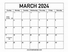 Printable March 2024 Calendar